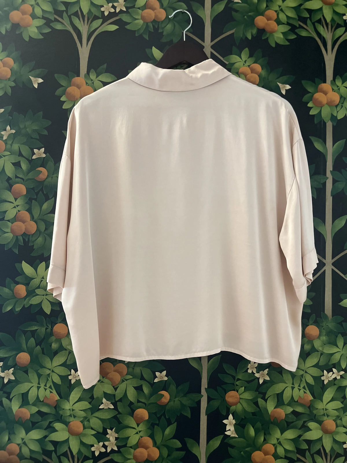 Camicia crop in viscosa 1/2 manica