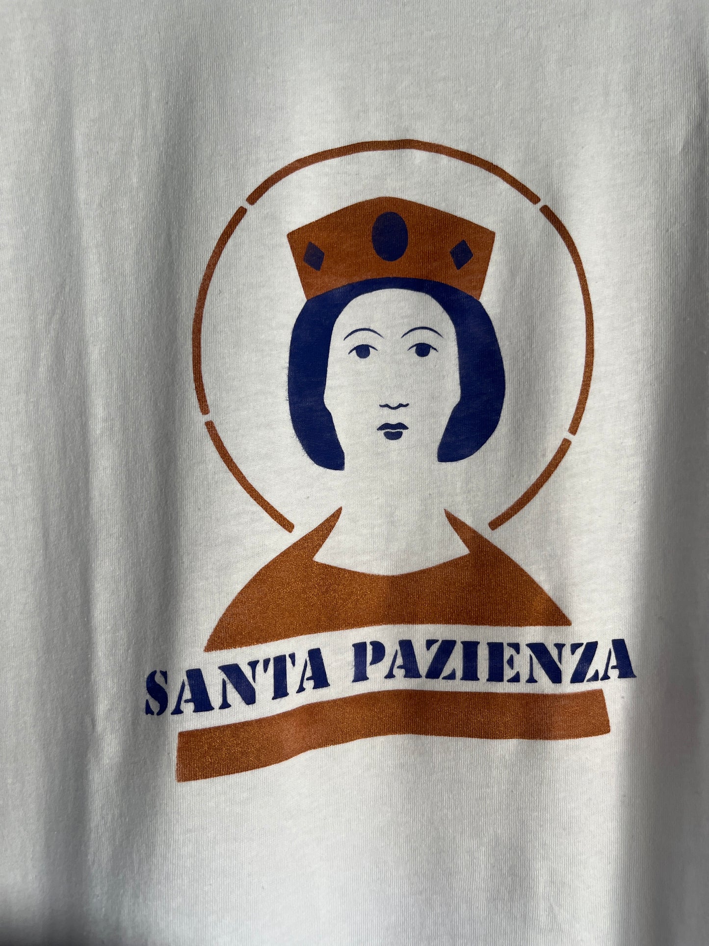 Santa Pazienza T-shirt unisex in cotone