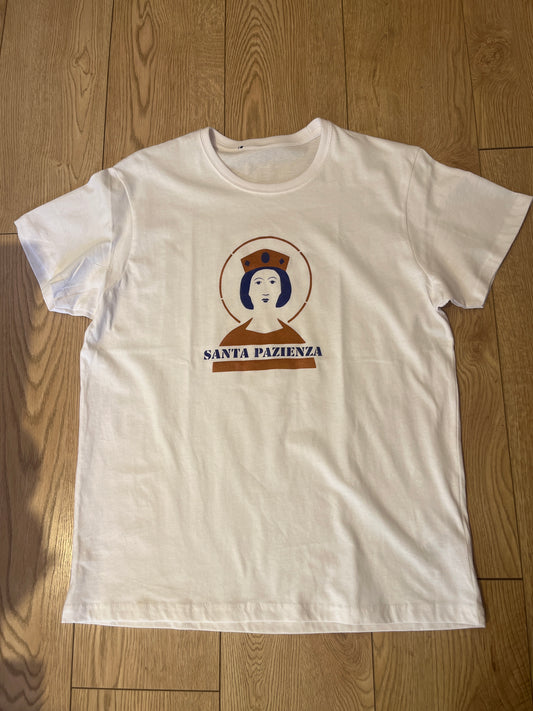 Santa Pazienza T-shirt unisex in cotone