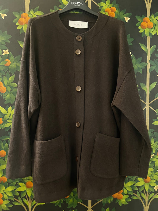 GIACCA CARDIGAN ANGELICA CALDO COTONE CON BOTTONI