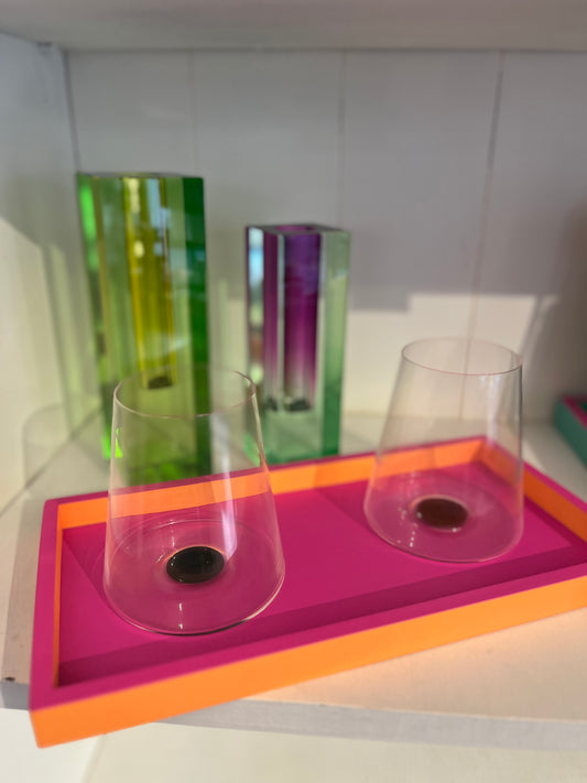 Rectangular neon tray