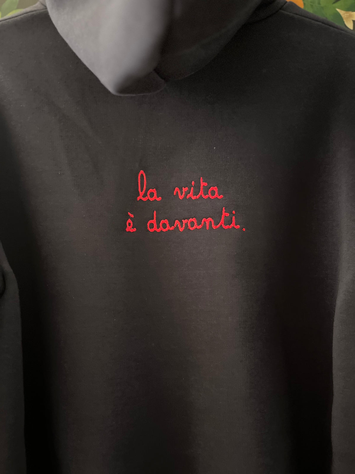 FELPA DONNA CROP CON CAPPUCCIO FELPA GRIGIA  "SAN FELICE BITCH" TAGLIA MEDIUM
