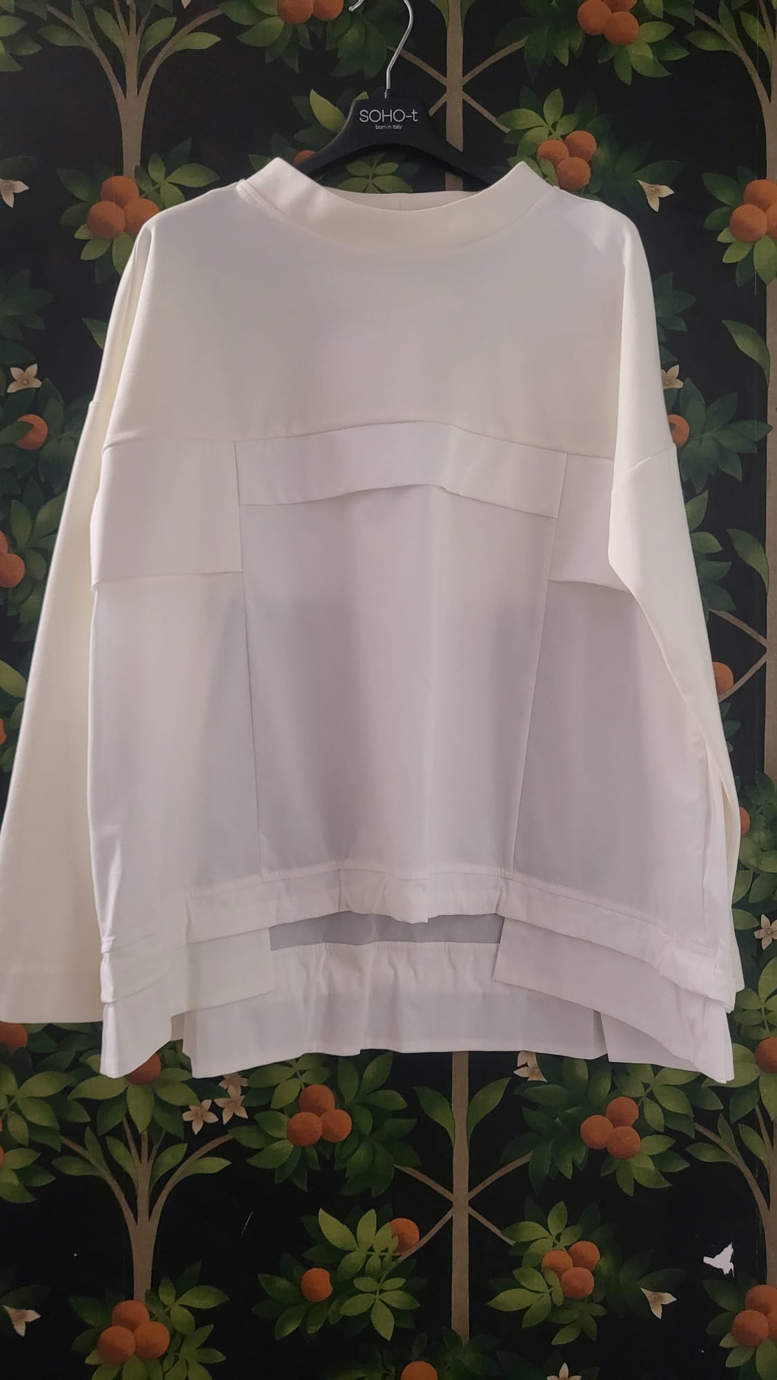 MAGLIA MANICA LUNGA GISEL IN DOPPIO TESSUTO