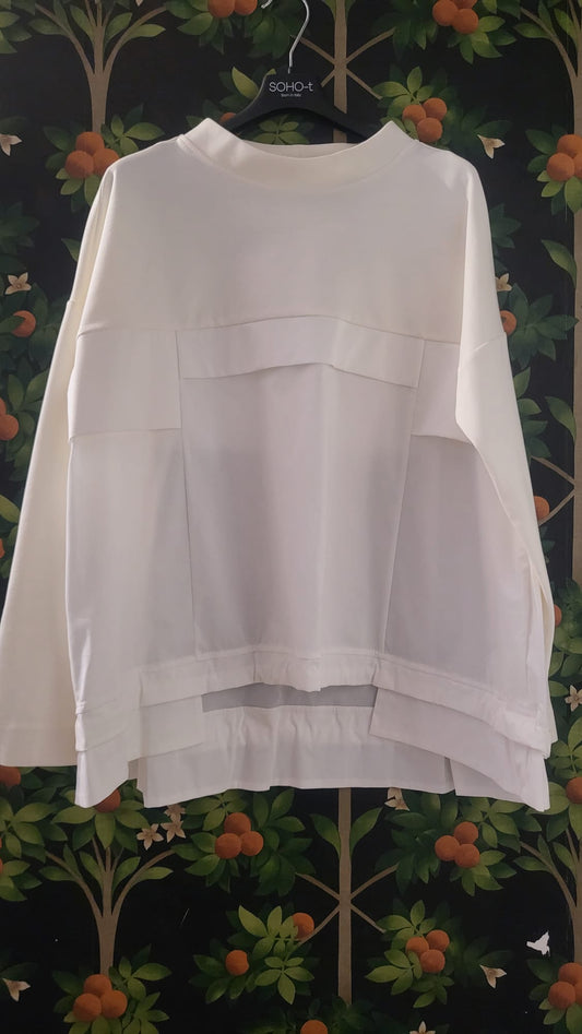 MAGLIA MANICA LUNGA GISEL IN DOPPIO TESSUTO